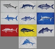 100% Printed Nylon Fish Flags